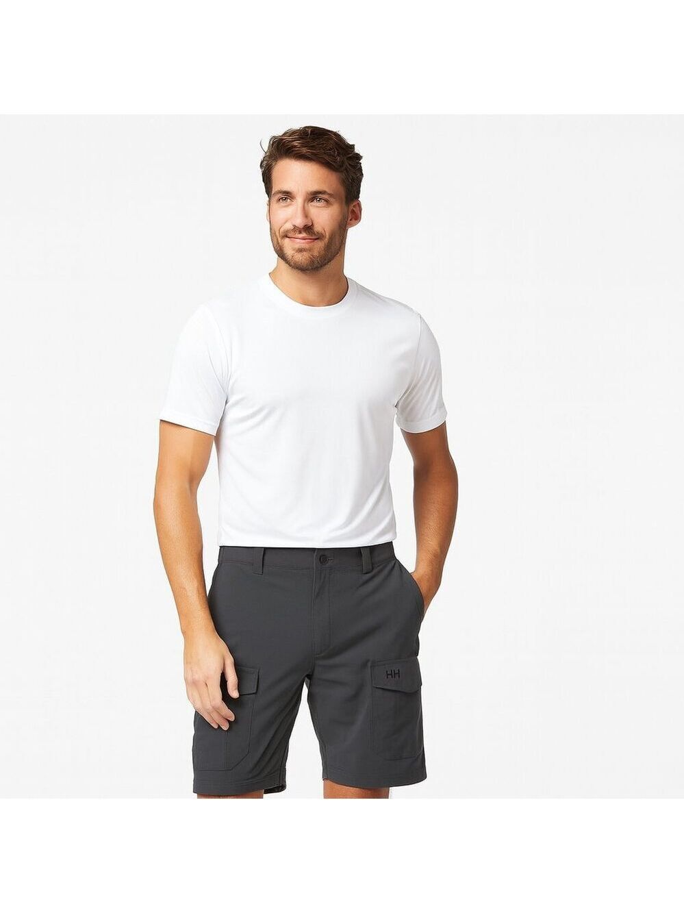 Helly Hansen Grey Cargo Shorts Size 33 Nylon Lightweight Outdoorcore Travel